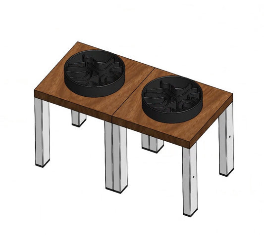 Groovy Elevated Dog Bowl Set